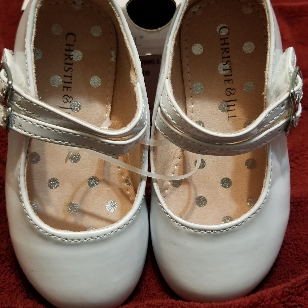 Christie & Jill Toddler  White Dress shoe